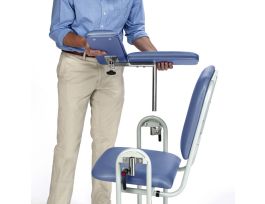 BLOOD DRAW CHAIR BLUE STRAIGHT