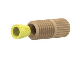 Flangeless Fitting, Headless, Natural PEEK, 1/8" OD Tubing, 1/4-28 Flat-Bottom; 1/EA