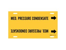 Med. Pressure Condensate Pipe Marker, 10" H x 24" W, Fits Pipes 8" Dia. Thru 9.875" Dia.