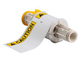 All Weather Permanent Adhesive Vinyl Labels for BBP85 Printer - 4" x 6" ANSI CAUTION Header