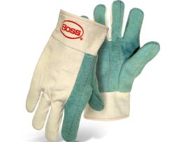 3-PLY HOT MILL NAP-OUT GREEN PALM WITH BAND TOP CUFF, LG