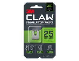 3M™ CLAW™ Drywall Picture Hanger 25 lb with Temporary Spot Marker 3PH25M-1ES, 1 hanger, 1 marker