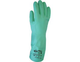GLOVE FLOCKED 15MIL NITRILE 8(PR) BAG12 CS