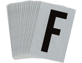 BradyLite 1 in Reflective Numbers Black on Silver, F 25/PK