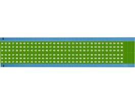 Consecutive Numbers Wire Markers Vinyl, 34 to 66 Green on White 1650 Total