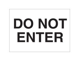 Do Not Enter Sign, 7" H x 10" W x 0.06" D, Polystyrene