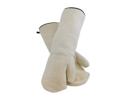 Terry Cloth Baker's Mitt, 32 oz Double Insulated, Loop-Out, 17 Inch