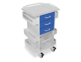 VWR CART PL36 LARGE STORAGE RAIL TP BLUE