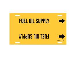 Fuel Oil Supply Pipe Marker, 8" H x 16" W, Fits Pipes 6" Dia. Thru 7.875" Dia.