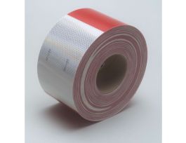 3M™ Diamond Grade™ Conspicuity Markings 983-32, Red/White, 4 in x 50 yd