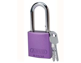Standard Safety Aluminum Padlock 1.5 in Aluminum Shackle KD Purple