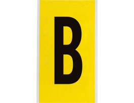 Repositionable Vinyl 6 in Black on Yellow, Letters B Card