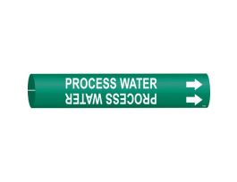 Process Water Pipe Marker, 0.875" H x 0.875" W, Fits Pipes 1.5" Dia. Thru 2.375" Dia.