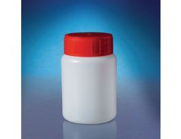 BOTTLE ROUND SCW CAP HDPE RED 37MM 100ML
