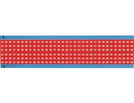 Consecutive Numbers  Wire Markers Vinyl Cloth, 34 to 66 White on Red 1650 Total