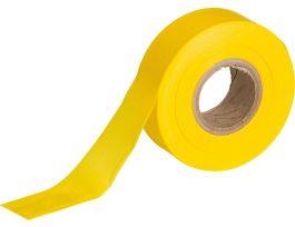Flagging Tape, Plastic, Yellow, 1.187" x 300'