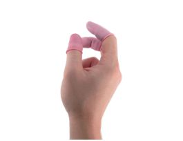FINGER COT ANTI-STATIC LATEX PINK 6IN