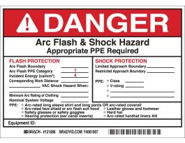 TOLUENE Labels, Red on Yellow, 3" H x 7" W x 0.006" D