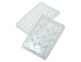 12-Well Cell Culture Plate with Lid; 100/cs