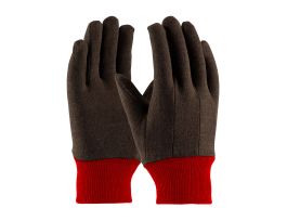 West Chester, Brown Fleece Lined Jersey, Red Knit Wrist, XL