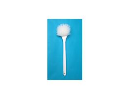 Utility brush with 20" handle, nylon bristles, white