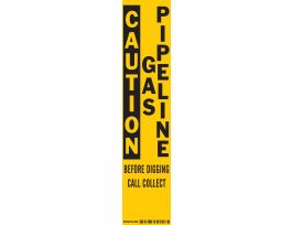 BradyStake Warning Stake Labels, Black on Yellow