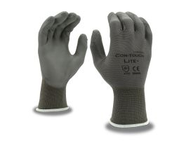 COR-TOUCH® LITE PREMIUM, 15-GAUGE, GRAY NYLON SHELL, GRAY POLYURETHANE PALM COATING