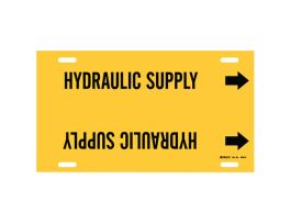 Hydraulic Supply Pipe Marker, 10" H x 32" W, Fits Pipes 10" Dia. Thru 15" Dia.