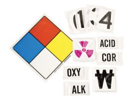 NFPA Placard System Kit, 11" H x 11" W x 0.1" D