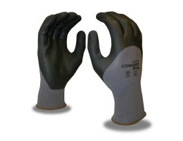 CONQUEST® XTRA, PREMIUM, GRAY NYLON/SPANDEX SHELL, BLACK 3/4 FOAM NITRILE/PU COATING