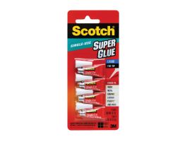 Scotch® Super Glue Liquid AD114, 4-Pack of single-use tubes, .017 oz each
