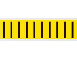 Repositionable Vinyl 2 in Black on Yellow, Letters I Card of 10 Labels