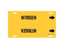 NITROGEN Pipe Marker, 10" H x 24" W, Fits Pipes 8" Dia. Thru 9.875" Dia.