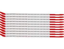 ClipSleeve Wire Markers Size 10 Nylon 16 AWG - 14 AWG, V Pack of 300 Each