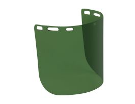 Dark Green Molded Polycarbonate Visor, Cylindrical,Universal Fit, .078"x8"x15"