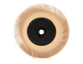 Scotch-Brite™ Radial Bristle Brush, 6 in x 7/16 in x 1 in 6 Micron with Adapter, 5 ea/Case