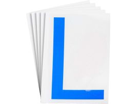 ToughStripe® Floor Marking Polyester 8 in Label Letter L Blue 20/PK