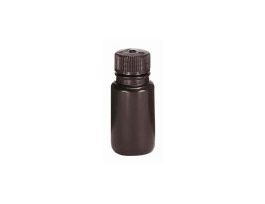 Amber Wide-Mouth HDPE Bottle, 125 mL, 12/Pk