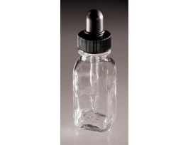BOTTLE W/DROPPER WM FR SQ .5OZ CS24