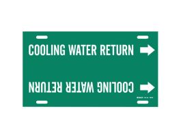 Cooling Water Return Pipe Marker, 10" H x 24" W, Fits Pipes 8" Dia. Thru 9.875" Dia.