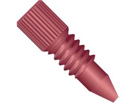 MicroTight Fitting, Micro Headless, Red PEEK,  1/32" OD Tubing, 6-32 Coned; 10/PK