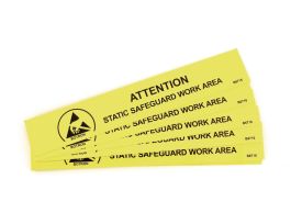 BENCH SIGN STATIC SAFE WORK AREA 1X6IN