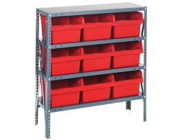 18IN X 36IN X 39IN 9 RED 8IN BINS