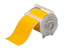 All Weather Permanent Adhesive Vinyl Labels for GlobalMark Printer - 4" x 6.25" Yellow