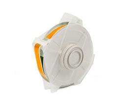 All Weather Permanent Adhesive Vinyl Label Tape for GlobalMark Printer - 0.5" Orange