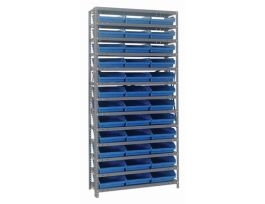 18IN X 36IN X 75IN 36 BLUE BINS 4IN BIN