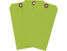 Blank Write-On Tags, 6.25" H x 3.125" W, Cardstock, Fluorescent Green 1000/PK