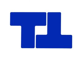 ToughStripe® Floor Marking Tape T-Shaped  Marks -  Polyester, Solid Color, Blue, 3" x 8"