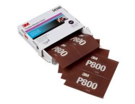 3M™ Hookit™ Flexible Abrasive Hand Sheet 270J, 34340, P800, 5.5 in x 6.8 in, 25 sheets per carton, 5 cartons per case