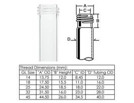SCREW THREAD TUBES GL# 32